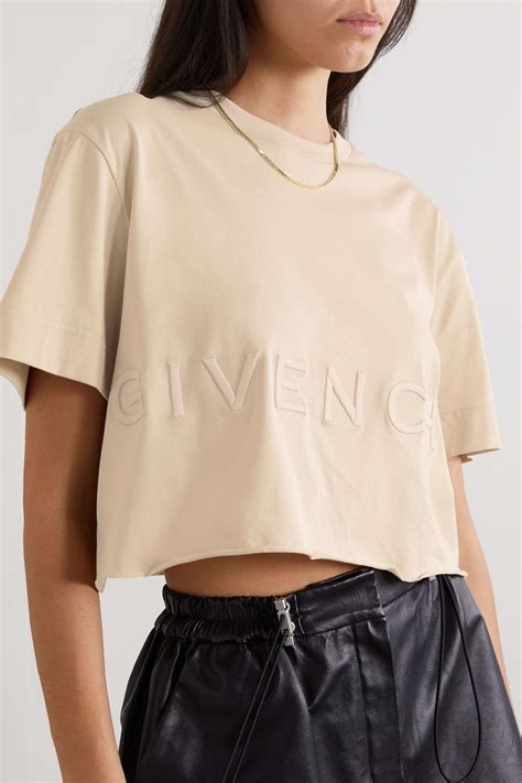 GIVENCHY Cropped embroidered cotton